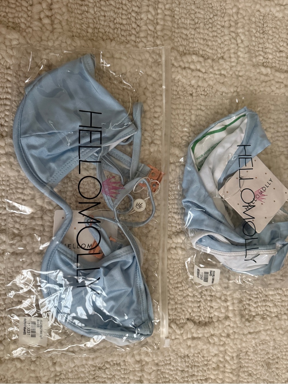 Hello Molly Powder light Blue Bikini Set size small - Picture 9 of 9
